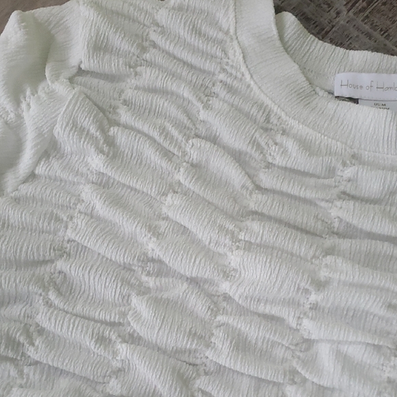 House of Harlow 1960 Ruched Crop Top Cream White Size M Boho Fairycore - Picture 11 of 13